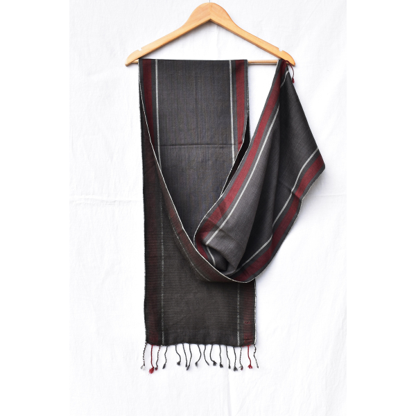 Pure Woolen Scarf (black, maroon & black, yellow)
